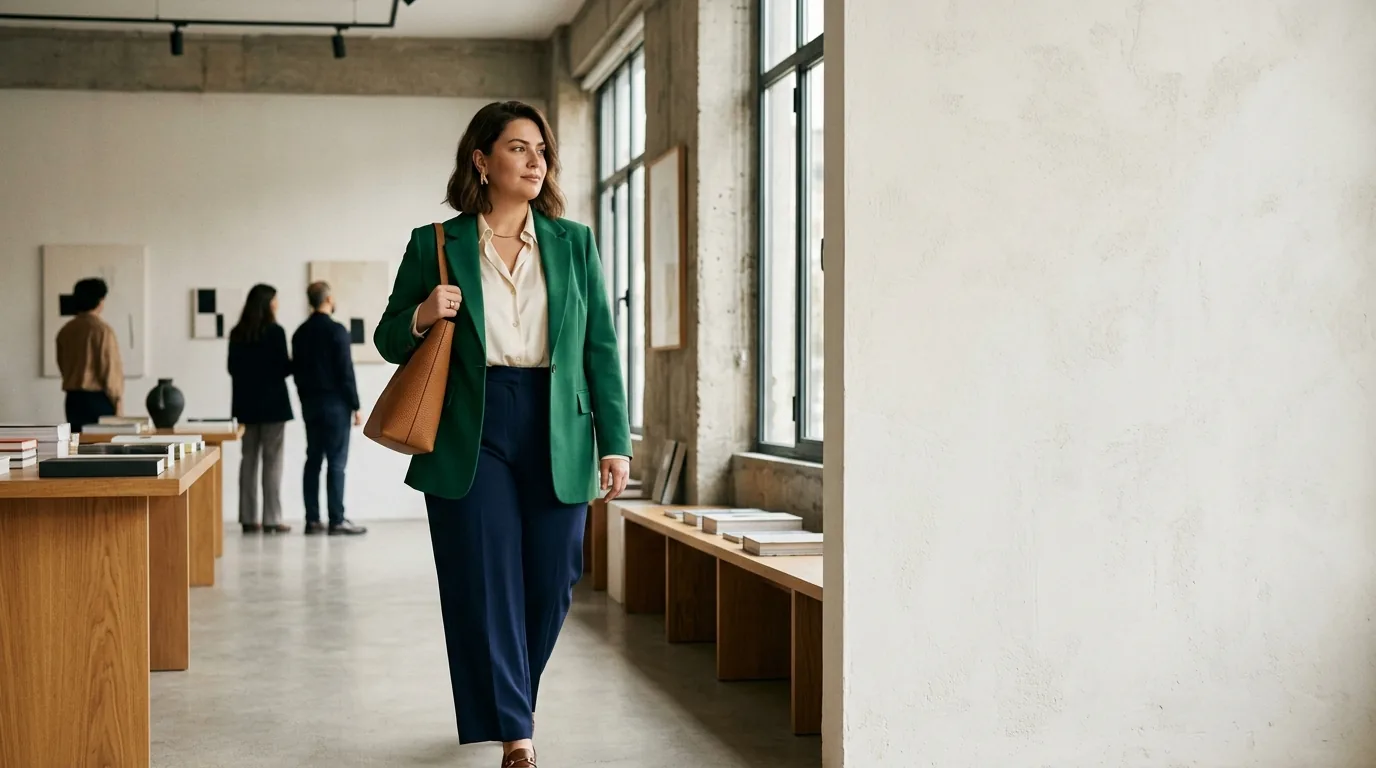 Büyük Beden Kombin Önerileri: Günlükten Şık Davetlere Stil Rehberi için büyük beden moda editoryal görseli