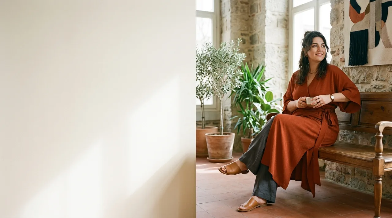 Büyük Beden Özel Gün Kombinleri: Şıklık ve Konforun Anahtarı için büyük beden moda editoryal görseli