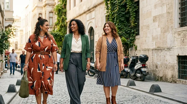 Büyük Beden: Hoş Geldiniz: Stilinizde Konforu ve Şıklığı Keşfedin için büyük beden moda editoryal görseli