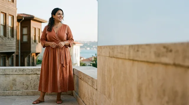 Büyük Beden Elbiseler: Doğru Kalıp, Boy ve Stil Seçimi Rehberi için büyük beden moda editoryal görseli